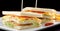 Premium fresh triple decker club sandwich