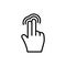 Premium gesture icon or logo in line style.