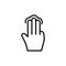 Premium gesture icon or logo in line style.