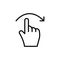 Premium gesture icon or logo in line style.
