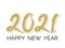 Premium gold 2021 Happy New Year vector poster.