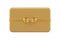 Premium golden metallic slim gift card ribbon bow horizontal rectangle pack realistic icon vector