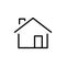 Premium home icon or logo in line style