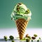 Premium Italian Pistachio gelato, frozen dessert made with high-quality ingredients