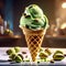 Premium Italian Pistachio gelato, frozen dessert made with high-quality ingredients