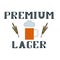 Premium lager wheaten beer, beer mug icon on a white background