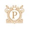 Premium letter P logo design template
