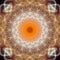 Premium Light Code Mandala Technology Pattern Tile Pavement Magic Summer Orange