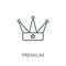 Premium linear icon. Modern outline Premium logo concept on whit