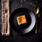 Premium luxury black stoneware, elegant place setting for fancy meal