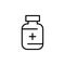 Premium medical drug icon or logo in line style.