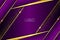 Premium Modern Luxury Abstract Overlapped Geometric Golden and Purple Background with Glowing