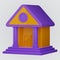 premium money bank shop icon 3d rendering on isolated background