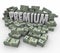 Premium Money Piles 3d Word High Price Top Priority