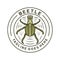 Premium Monoline Beetle Logo Design Vintage Emblem Vector illustration Animal Badge Symbol Icon