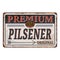 Premium pilsener craft beer lable web rusted icon sign