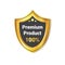 Premium Product Label Golden Shield Seal Isolated