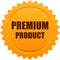 Premium product seal stamp orange