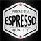 Premium quality coffe espresso logo badge sticker