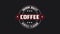 Premium quality coffee perfect flavour word animation motion graphic video with Alpha Channel, transparent background use for