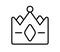 Premium quality crown single isolated icon with outline style