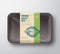 Premium Quality Flounder. Abstract Vector Fish Plastic Tray with Cellophane Cover Packaging Design Label. Modern