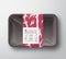 Premium Quality Goatling Fillet Container Mock Up. Abstract Vector Meat Paper Label Cover. Packaging Design. Meat