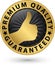 Premium quality guaranteed golden label, vector illustration