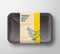 Premium Quality Hen Pack. Abstract Vector Poultry Plastic Tray Container with Cellophane Cover. Packaging Design Label