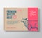 Premium Quality Lamb Vector Meat Packaging Label Design on a Craft Cardboard Box Container. Modern Typography and Hand