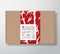 Premium Quality Pork Ribs Craft Cardboard Box. Abstract Vector Meat Paper Container with Label Cover. Packaging Design