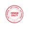 Premium Quality Seal Red Grunge Label Isolated Sticker Icon