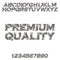 Premium quality. Silver glowing alphabet
