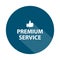 premium service badge on white