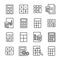 Premium set of calculation line icons.