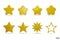 Premium Set of Yellow 3d stars icon for apps, products, websites, and mobile applications. Cute cartoon stars quality rating