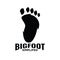 Premium simple barefoot Big foot of yeti logo icon illustration design