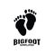 Premium simple barefoot Big foot of yeti logo icon illustration design