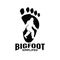 Premium simple barefoot Big foot of yeti logo icon illustration design