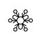 Premium snowflake icon or logo in line style.