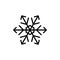 Premium snowflake icon or logo in line style.