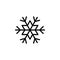 Premium snowflake icon or logo in line style.