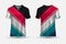 Premium soccer jerseys design vector. t shirt sport design background vector