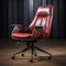 A premium standard executive chair made of leather and cedar wood material.