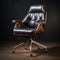 A premium standard executive chair made of leather and cedar wood material.