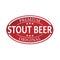 Premium stout beer original paper web badge logo icon with stars