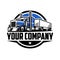 Premium Trucking Company Logo Emblem Vector