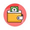 Premium vector design of wallet, an icon of billfold wallet, money wallet icon in catchy style