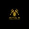 Premium Vector M Logo in gold color. Beautiful Logotype design for luxury company fashion branding