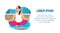 Prenatal Yoga Center Web Banner Vector Template